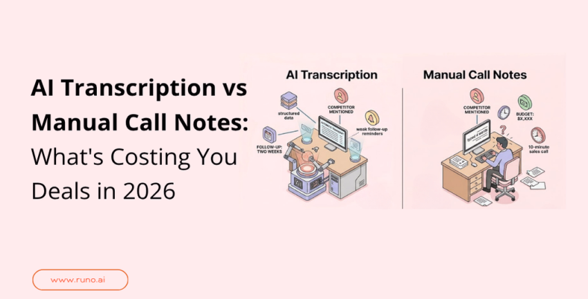 AI Transcription vs Manual Call Notes: What's Costing You Deals in 2026?