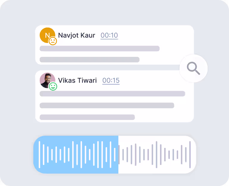 Review and Search Transcripts