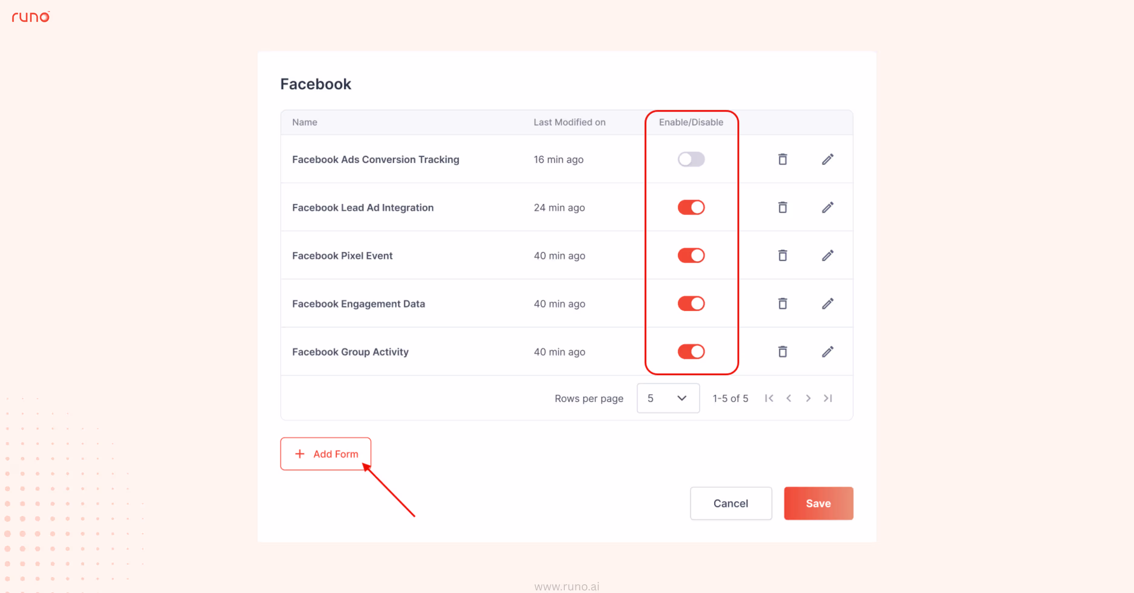 FB Lead Ads Integration Management