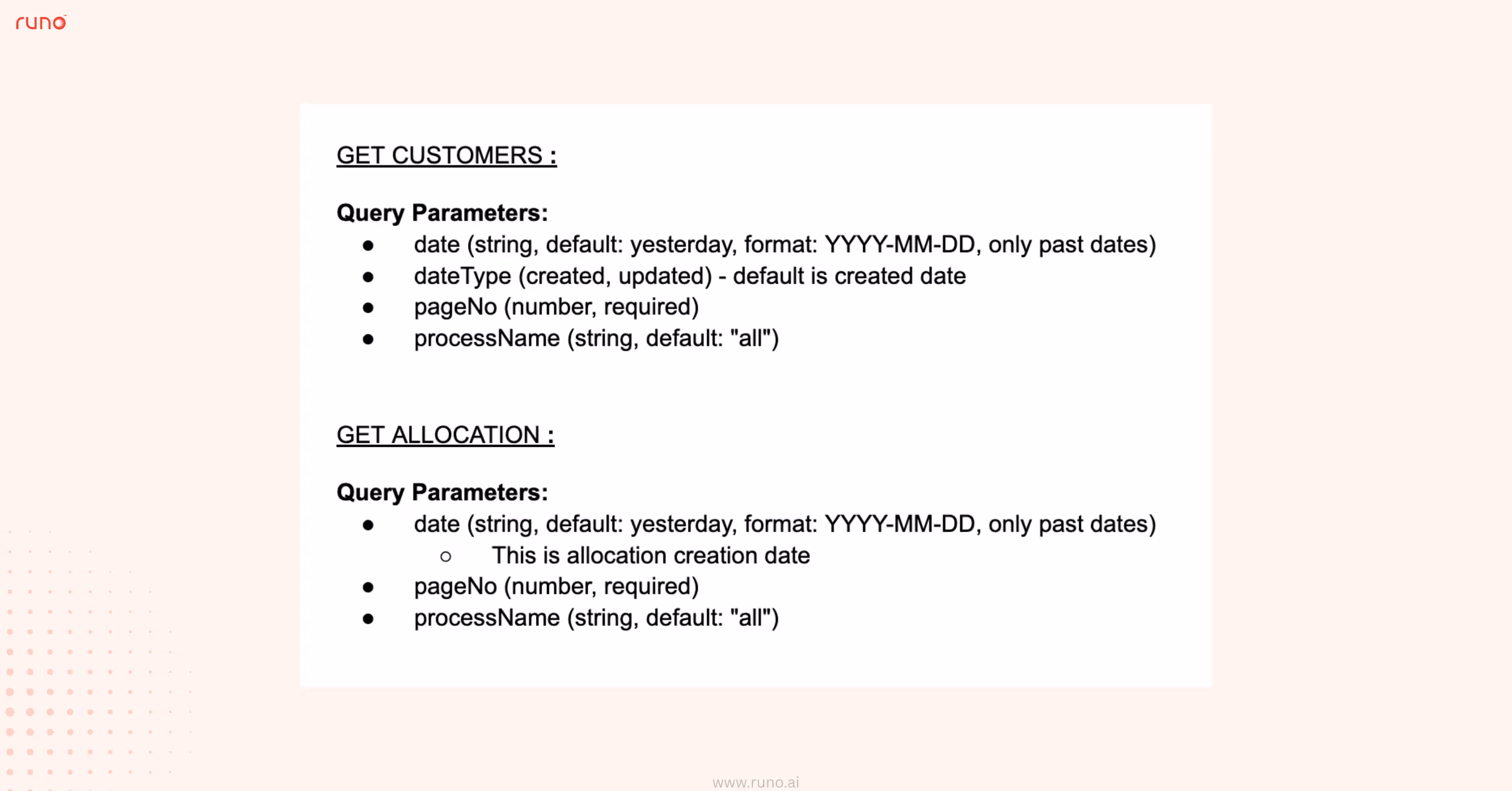 Customers & Allocations API