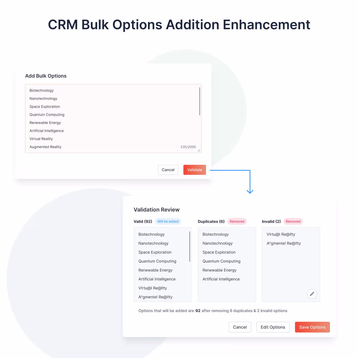 Update CRM Options