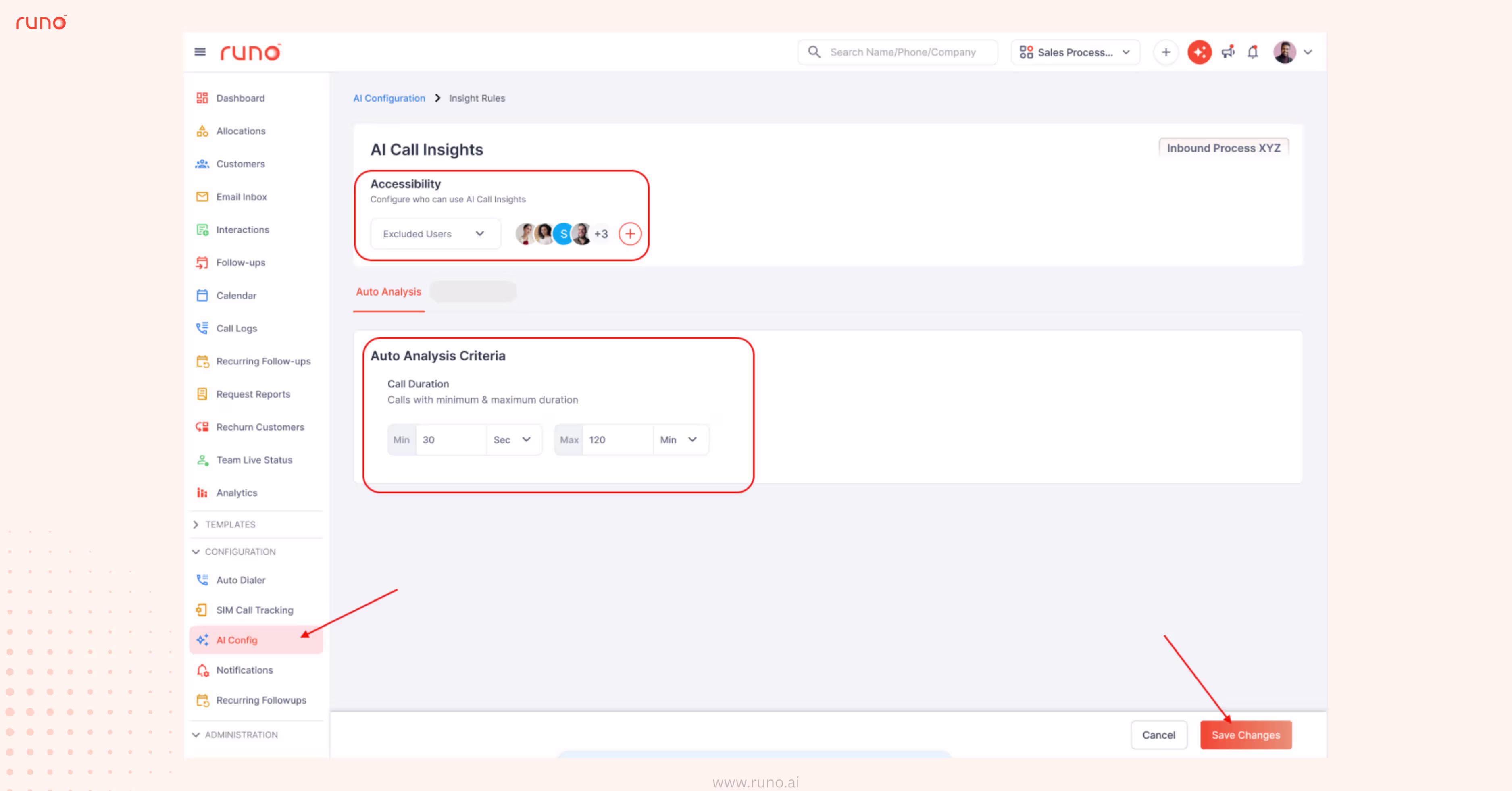 AI Call Insights Configuration