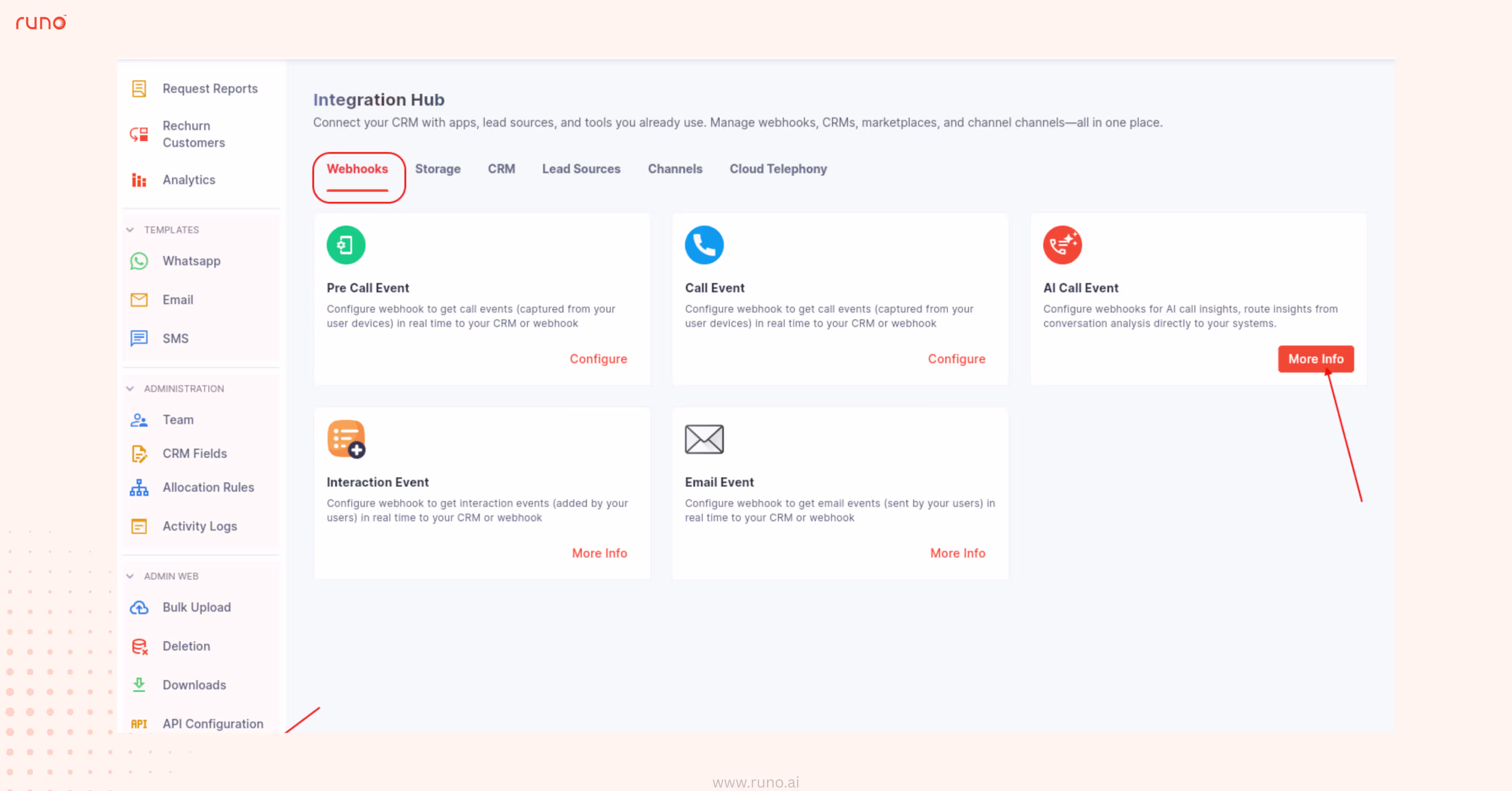 AI Call Event Webhook