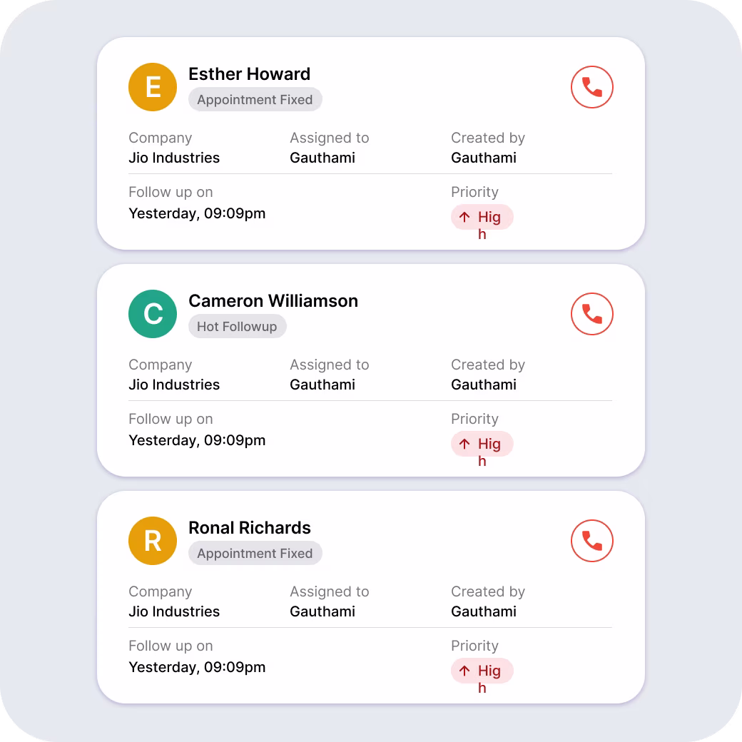 Automated follow-up reminders