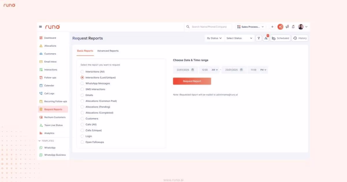 Basic Reports Scheduling